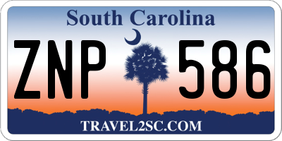SC license plate ZNP586