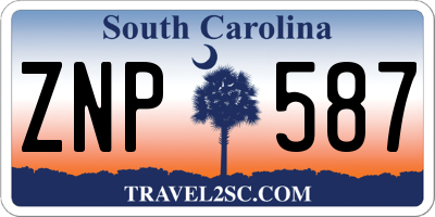 SC license plate ZNP587