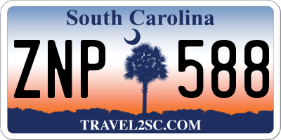 SC license plate ZNP588