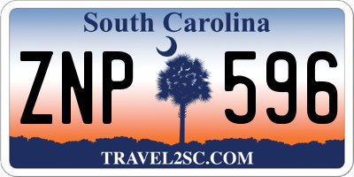 SC license plate ZNP596