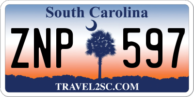 SC license plate ZNP597