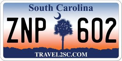 SC license plate ZNP602