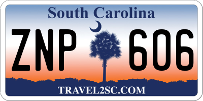 SC license plate ZNP606