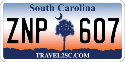 SC license plate ZNP607