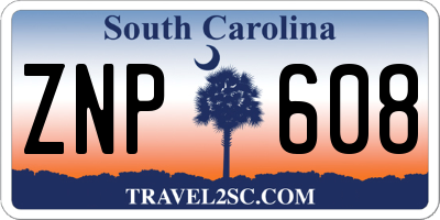 SC license plate ZNP608