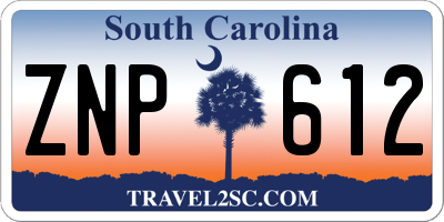 SC license plate ZNP612