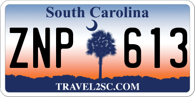SC license plate ZNP613