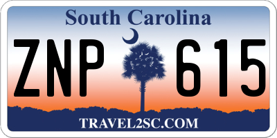 SC license plate ZNP615