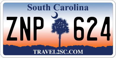 SC license plate ZNP624