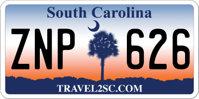 SC license plate ZNP626