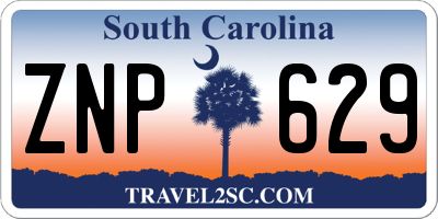 SC license plate ZNP629