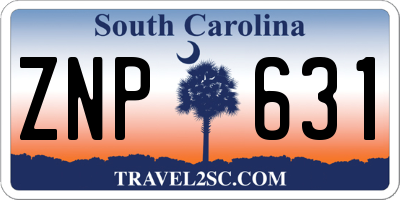 SC license plate ZNP631