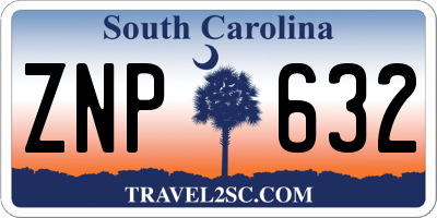 SC license plate ZNP632