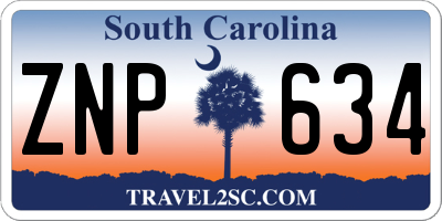 SC license plate ZNP634