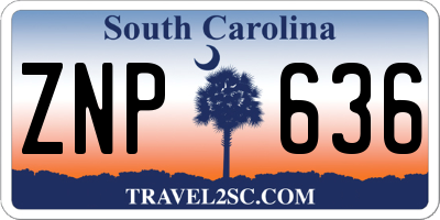 SC license plate ZNP636