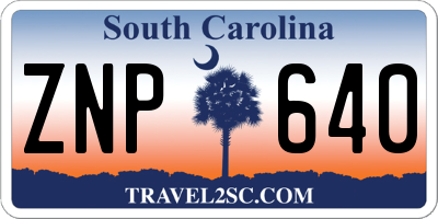 SC license plate ZNP640
