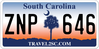 SC license plate ZNP646