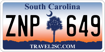 SC license plate ZNP649