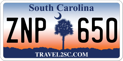 SC license plate ZNP650