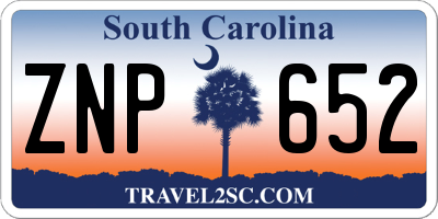 SC license plate ZNP652