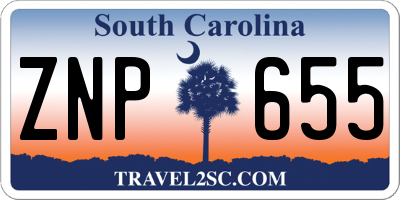 SC license plate ZNP655