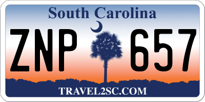 SC license plate ZNP657