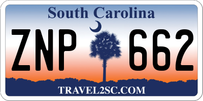 SC license plate ZNP662