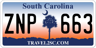 SC license plate ZNP663