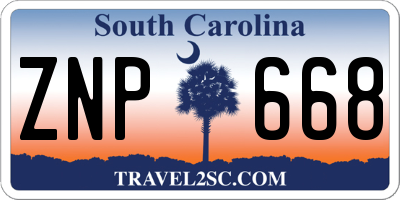 SC license plate ZNP668