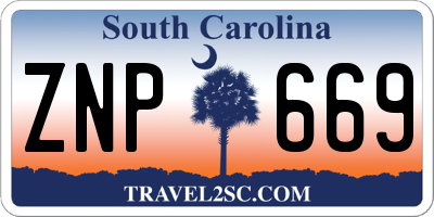 SC license plate ZNP669