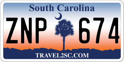 SC license plate ZNP674