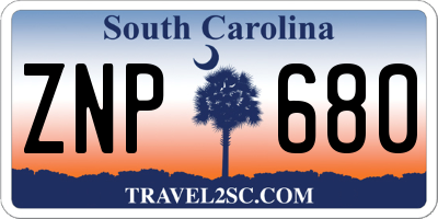 SC license plate ZNP680