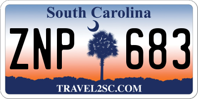 SC license plate ZNP683