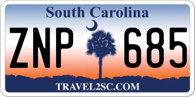 SC license plate ZNP685