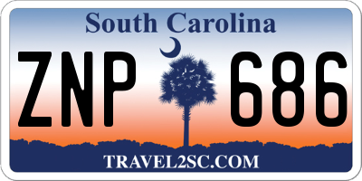 SC license plate ZNP686