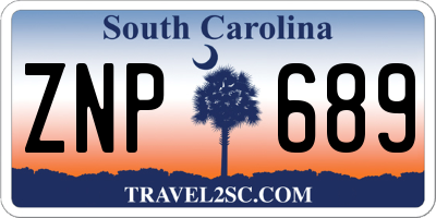 SC license plate ZNP689