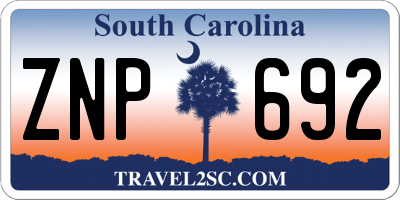 SC license plate ZNP692