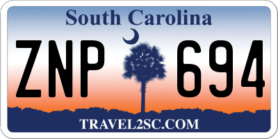 SC license plate ZNP694