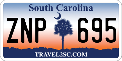 SC license plate ZNP695