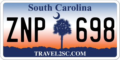 SC license plate ZNP698