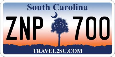 SC license plate ZNP700
