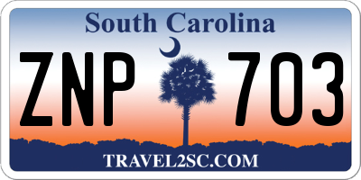 SC license plate ZNP703