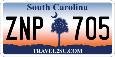 SC license plate ZNP705