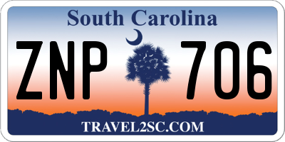 SC license plate ZNP706