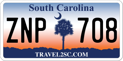 SC license plate ZNP708