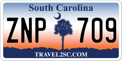 SC license plate ZNP709