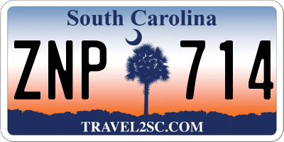 SC license plate ZNP714