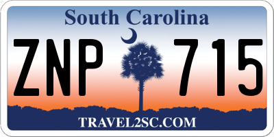 SC license plate ZNP715