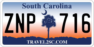 SC license plate ZNP716