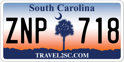 SC license plate ZNP718